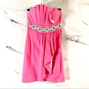 Lilly Pulitzer Crystal Dress Toile Skinny Dippin Peekaboo Size 00